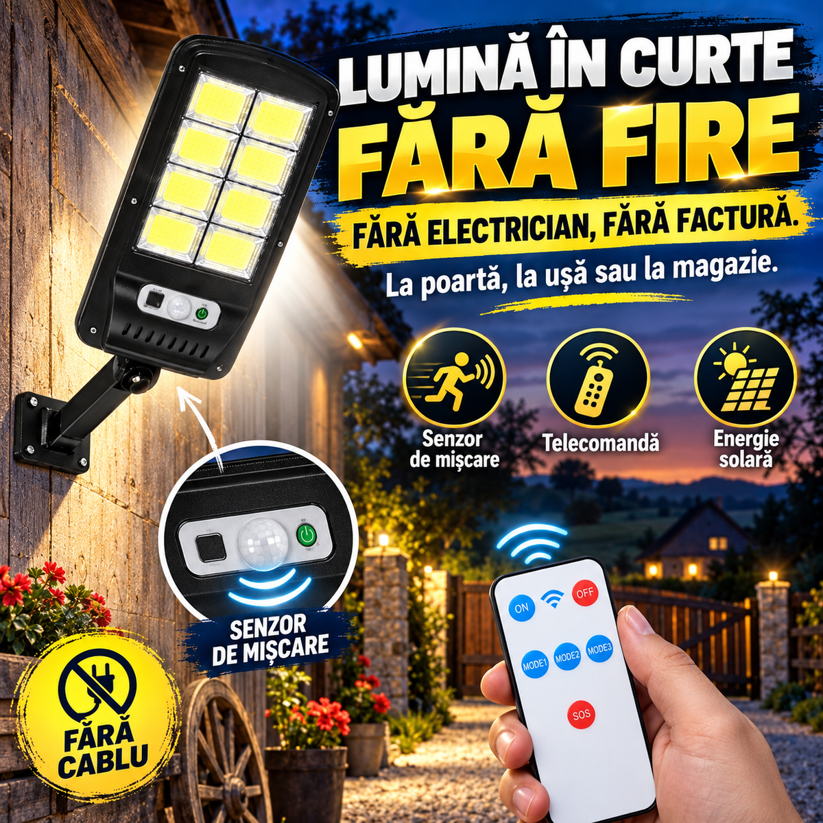 Lampă Solară De Exterior YardGlow™