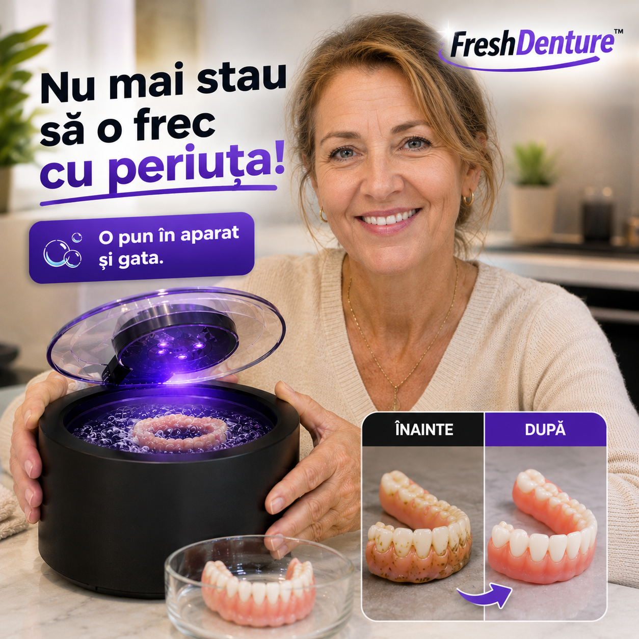Dispozitiv Pentru Îngrijirea Protezei FreshDenture™