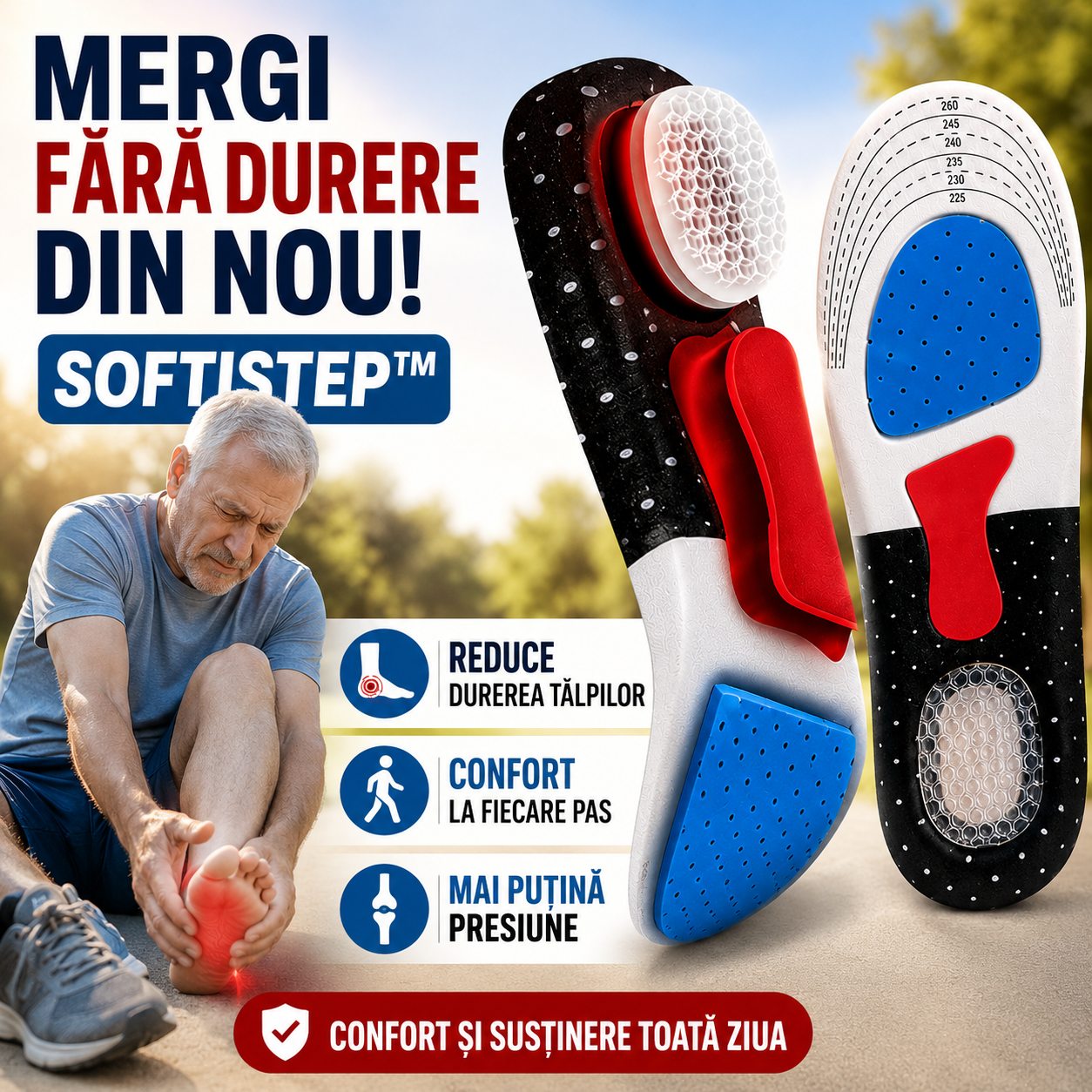 Talpici Ortopedici SoftiStep™ – Mergi Fără Durere Din Nou